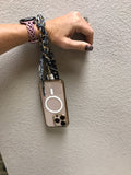 Purse/Phone Accessory- black and white bandana