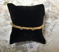 Gold Bracelet with Raised C.Z