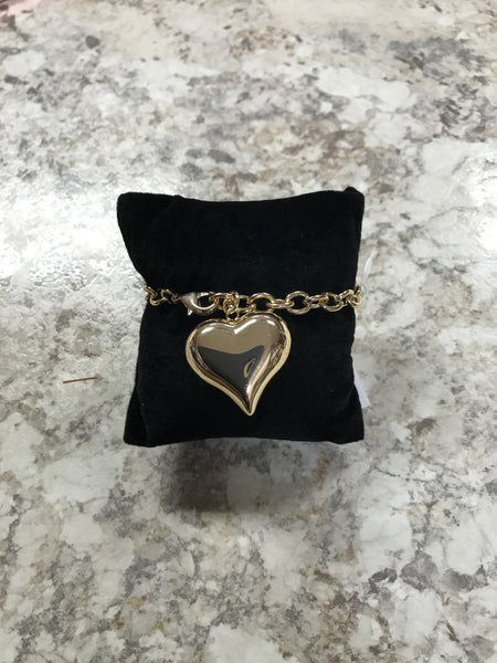Gold Chain Heart Bracelet