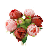 10.5" Real touch artificial Peony bundle-8 Flowers and buds: Navy Blue