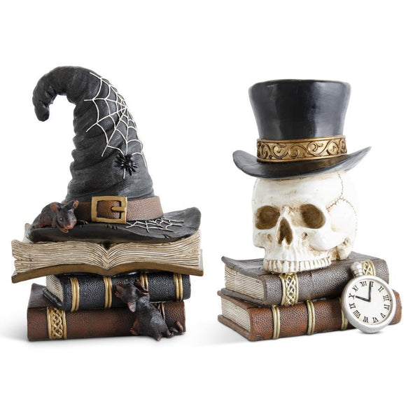 Resin Halloween Stacked Books **SKULL**