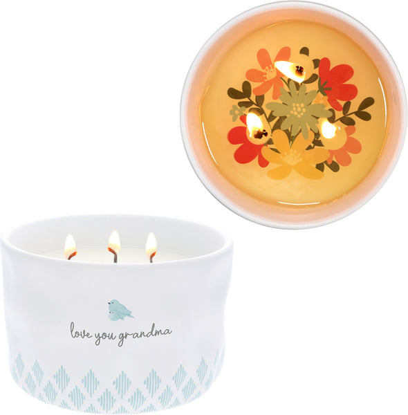 Love You Grandma - 12 oz - 100% Soy Wax Reveal Triple Wick Scent: Tranquility Scent: Tranquility
