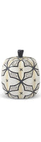 WHITE & BLACK STAR PATTERNED PUMPKIN (Medium)