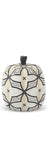 WHITE & BLACK STAR PATTERNED PUMPKIN (Medium)
