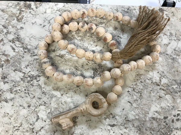 Clay Garland With Pompon and Key