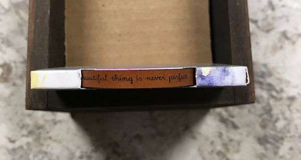 Brown "a beautiful thing is never perfect" Bracelet