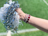 Enamel Stretch Bracelets - Team Spirit - Game Day: Red + Black