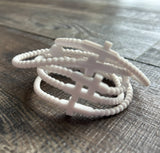 Silicone Cross Bracelet Set of 5