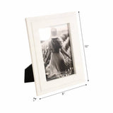 White 5x7 in. Rectangular Marble Border Solid Photo Frame