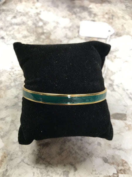 Deep Green Gold Bangle