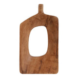 Decorative Vase - Natural Solid Wood Cut-Out Center, 18.5 in