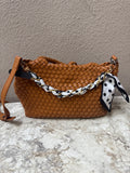 PHONE/ PURSE ACCESSORY - BLACK & WHITE POLKA DOT