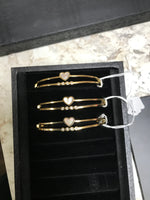 Gold Bangle with Heart