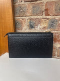 Black Ostrich Crossbody Purse