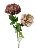 25” Fall Edition – Real Touch Moisturized Coating Peony Stem: Mauve Brown
