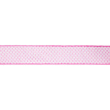 2 1/2" Wired Ribbon | Bold Hot Pink/White Woven | 10 Yard Roll