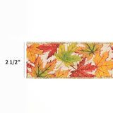 2 1/2" Wired Ribbon | "Maple Leaf" Natural/Multi | 10 Yards