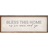 Bless This Home And We Come - White Art Print: 24 x 8 x 1.5
