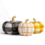 Jodie Pumpkin Décor   White/Black   8.5x6.5
