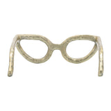 Sculpture - Gold Metal Abstract Cat Eye Glasses, 8 in.