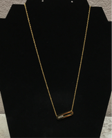 Gold Necklace with Round C.Z