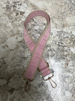 Pink and Ivory Purse Strap