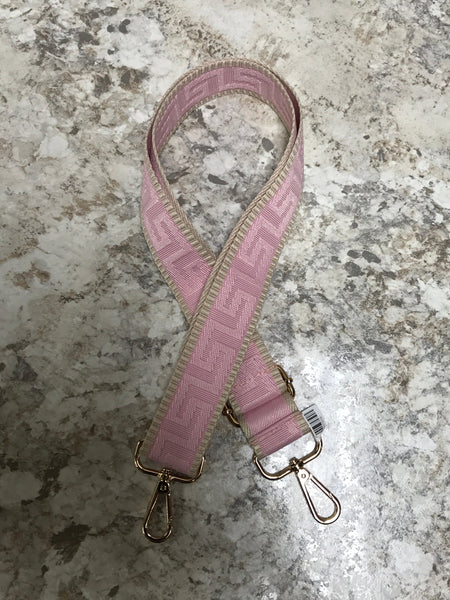 Pink and Ivory Purse Strap