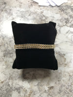 Gold Braided Bracelet with Magnetic Closure