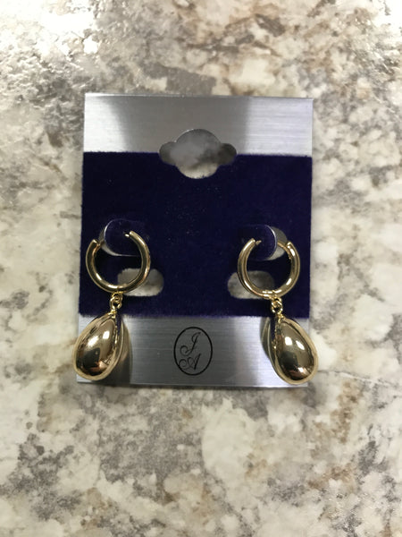 Gold Hoop with Drop Earrings