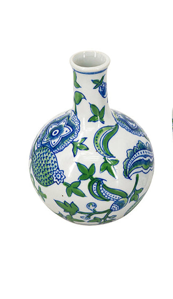 Blue, Green, and White Cherry Blossom Porcelain Home Accent