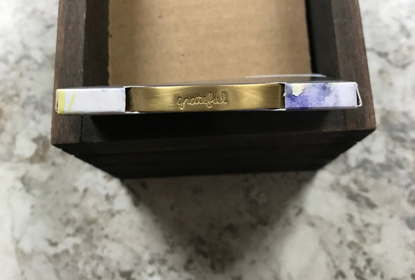 Gold "Grateful" Bracelet