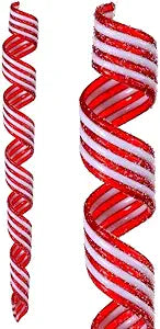 12" Sugared Ribbon Candy Swirl Ornament