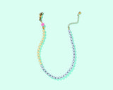 Beaded Necklace - Blue + Green - Rainy
