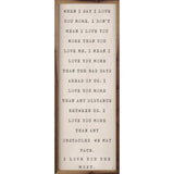 Love You More White: 8 x 24 x 1.5