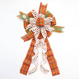 2 1/2" Wired Ribbon | "Multi Pumpkin" Green/Multi | 10 Yards