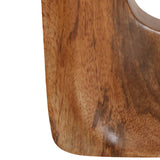 Decorative Vase - Natural Solid Wood Cut-Out Center, 14 in.