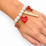 Texas Tech Pearl Charm Bracelet