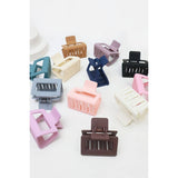Matte Color Rectangle Medium Hair Clip: MIX COLOR / ONE(12)