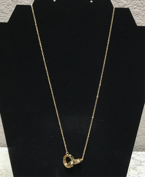 Gold Necklace with C.Z