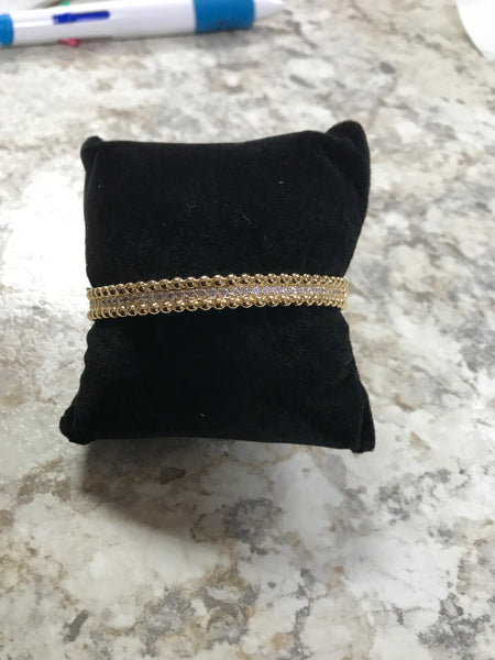 Gold Bracelet with C.Z