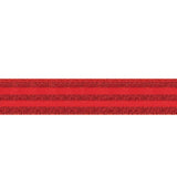 1 1/2" Wired Ribbon | Red Glittered Pinstripes on Red | 10 Yard Roll