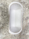 Mini Baguette Wood Bowl, White