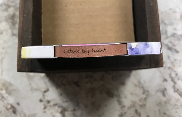 Rose Gold "sisters by heart" Bracelet