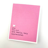 Thank You Really Very Appreciated card