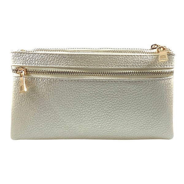 Compartment Crossbody/Wristlet - Ivory Shimmer
