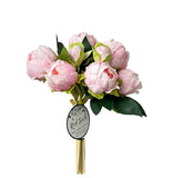 10.5" Real touch artificial Peony bundle-8 Flowers and buds: Navy Blue