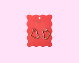 Huggie Earrings - Two-Tone Gold + Silver Hearts - Florence