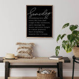 Someday Black: 8 x 10 x 1.5