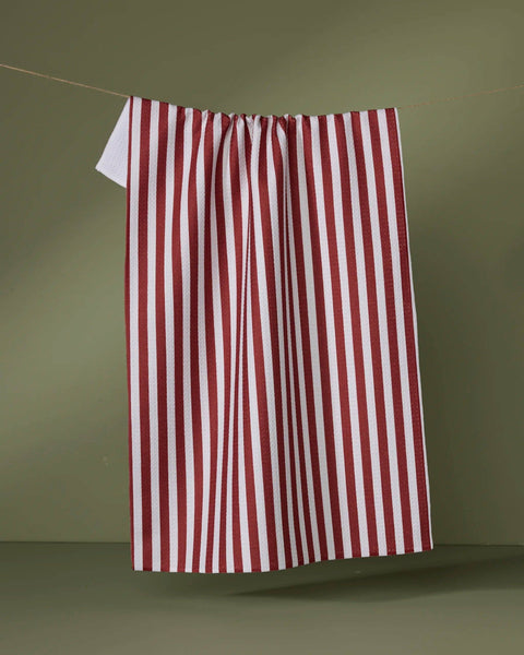 Ribbon Red Tea Towel