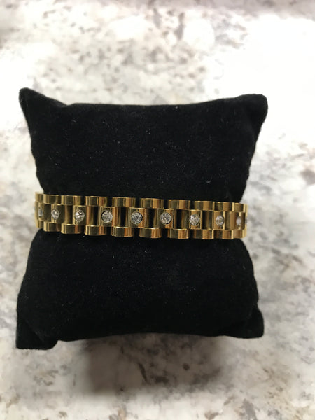 Gold Chain Bracelet with C.Z